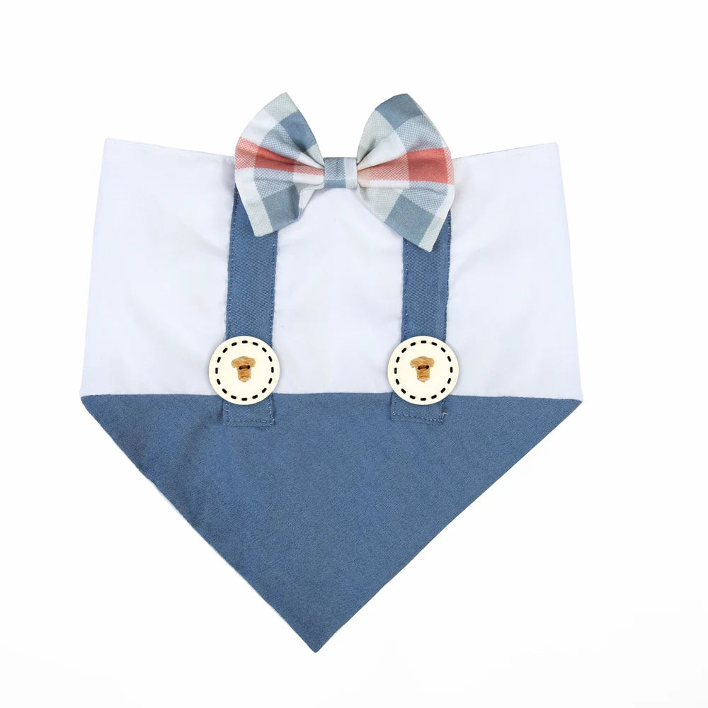 Dog Bandana Denim Suspender